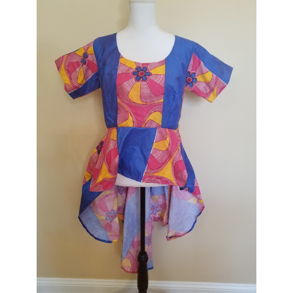 African Handmade Asymmetrical Top